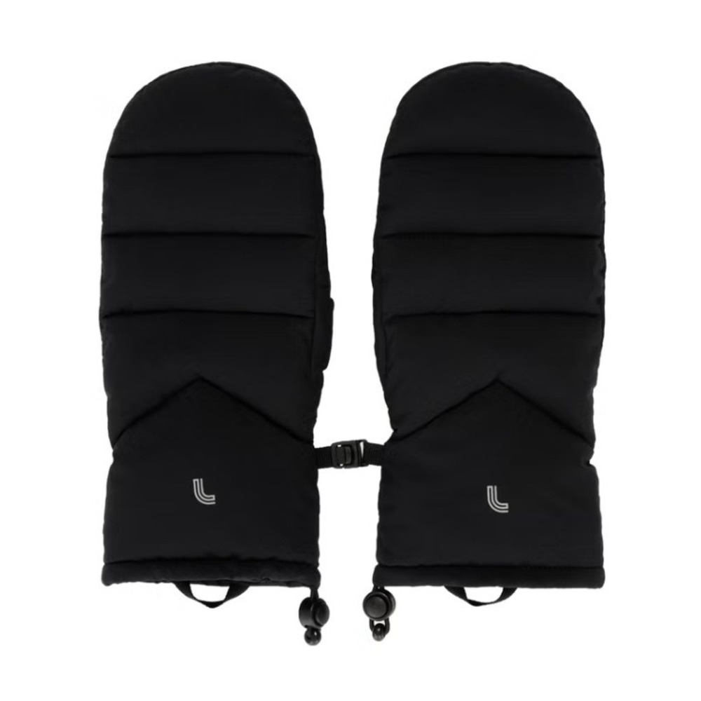 Lole Women's S/M Black Down-Filled Puffer Mittens Recycled Polyester